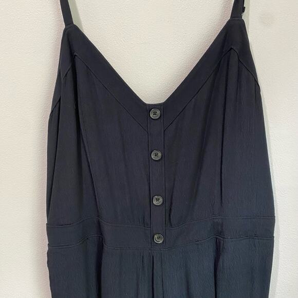 Abercrombie & Fitch Black Tie Back Jumpsuit Size Large - Picture 10 of 14